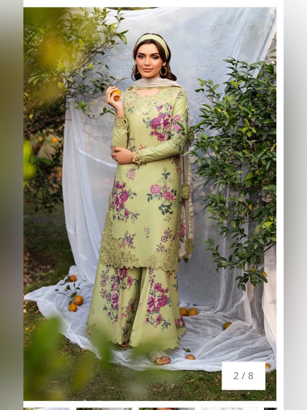 Pakistani Indian embroidery dress brand Iznik lawn cotton dress /suit - Picture 5 of 16